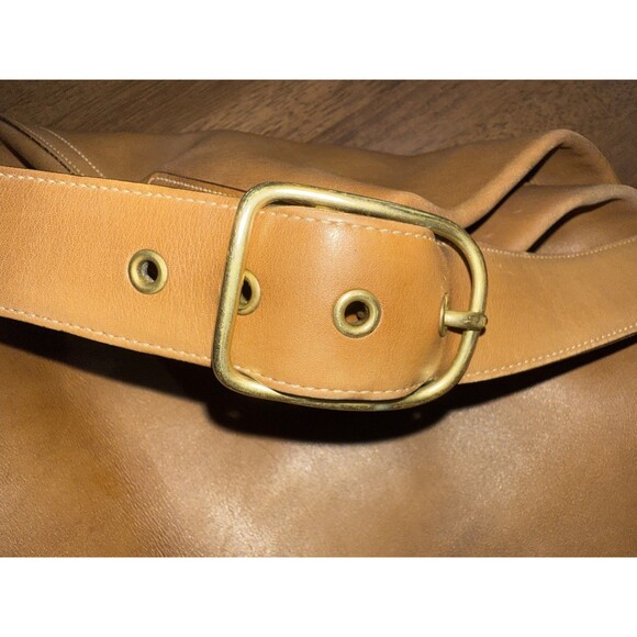 Coach 9183 British Tan Glove-Tanned Leather Duffle Sac Shoulder Bag Vintage - Picture 8 of 16